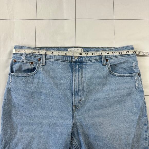 Abercrombie & Fitch Jeans Womens 33 Short Blue 90s Straight Ultra High Rise - Picture 6 of 11